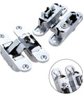 Two Piece Heavy Duty Zinc Alloy Hidden Hinges For Furniture 23 By 95 Millimeter showing detailed mechanism and design.