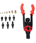 Rivet Nut Tool Kit With Interchangeable Mandrels And Storage Box For Furniture Auto Marine And Industrial Projects Pro Grade And DIY Friendly showing handles and mandrels