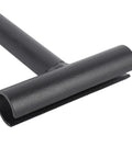 Close-up view of a Door Hinge Bender Tool with 13 Inch Leverage for Quick Fix and Realignment of Sagging or Sticking Doors in black metal.