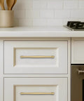 Sturdy As A Rock 10 Pack Premium Brushed Gold Cabinet Pulls 5 Inch 128Mm Hole Center Heavy Duty Kitchen Drawer Hardware on drawers.