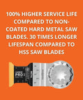 Tear Through Steel Pipe Masonry Brick Cement Board And Wood With This Rugged Starlock Oscillating Multitool Carbide Blade designed for no drag cutting.