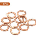 Copper Split Lock Washers M8 10 Pack Spring Lock Washer Assortment For Screws Bolts Nuts Anti Loosening Durable Pickled Copper Finish
