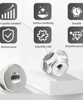 Four Piece M2 Nylon Insert Flange Lock Nuts Delivering Hella Secure Hold And Dead Nut Tight Fit For RC Trucks Home Furniture DIY Mods And Small Scale Industrial Hardware Fasteners That Will Never Work Loose On You with icons.