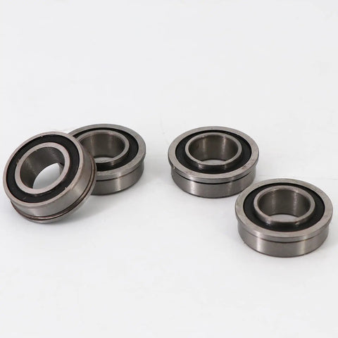 Heavy Duty Front Wheel Bearing And Axle Rebuild Kit For Riding Lawn Mowers with four sealed ball bearings in gray metal
