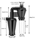 Pro Grade Dual Filtration Cyclone Dust Collector With Turbocharged Woodworking Filter, 50cm tall, heavy-duty black canister.