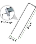 Bulk 500 Pack 6 Inch Galvanized Landscape Staples Garden Stakes Pro Grade Heavy Duty Anti Rust Ground Pins For Weed Barriers Turf