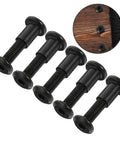 Heavy Duty 10 Pack Countersunk Binding Screws And Barrel Nuts For Furniture Hardware And Photo Album Crafting With Dang Solid Metal Construction And Sweat Free Assembly For Everyday Diy Tasks, black metal screws.