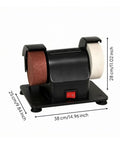 No Fuss Mini Bench Grinder With A Rock Solid Copper Motor And Seven Adjustable Speed Options For Easy Peasy Sharpening Light Metalworking And Hassle Free Diy Tabletop Projects Always Ready To Tackle Tough Jobs, compact with dual wheels and control switch.