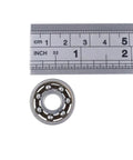 100 Pack 608 Steel Ball Bearings 8X22X7mm Open Deep Groove Precision Rollers For Fidget Spinners with ruler for size reference