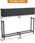 Heavy-Duty 8 Foot Firewood Rack With Weatherproof Cover And Carry Bag For Indoor Or Outdoor Use, dimensions display
