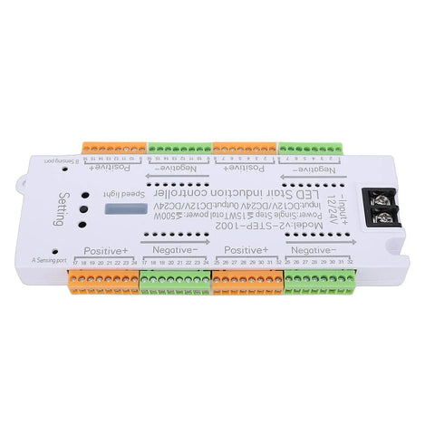 Top view of LED Stair Controller With Motion Sensor For Home Lighting No Fuss Setup, Sequential Activation 32 Light Groups, 4 Speed Levels