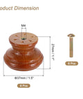 Upgrade Your Kitchen Game With These Swell Red Wooden Cabinet Knobs And Round Drawer Pulls Perfect For Dresser Furniture Makeovers And Top Notch Hardware Upgrades That Look Rad In Any Room, red wooden knob with M4 bolt.