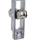 Close-up of Top Shelf Stainless Steel Sliding Door Rollers and Heavy Duty Double Track Window Pulleys for smooth operation.