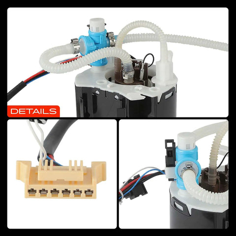 Electric Fuel Pump Module For Land Rover Range Rover Evoque In Tank Replacement Fuel Sending Unit with connecting hoses and electrical plug.