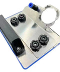 Heavy Duty Angle Grinder Stand For Precision Tile Cutting And 45 Degree Chamfer Work With Rock Solid Support - close-up of the mounting plate.