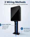 Beast Mode Weatherproof Ev Charger Enclosure With Premium Heavy Duty Pedestal Stand, highlighting flexible bottom cable entry.
