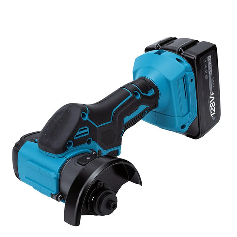 Knockout 3 Inch Cordless Mini Circular Saw And Angle Grinder Hybrid with battery, ideal for heavy-duty wood and metal work.