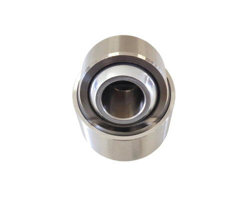 1 Inch Bore Uniball Bearing Set Includes Cup And Snap Ring For A Arm Replacement Joint Rod End Bearing viewed from the top, showcasing inside structure.