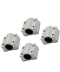 4 Pack Linear Motion Bearing Slides, SCS Series 6UU To 20UU And 8LUU To 20LUU, 6-20mm Length, Dope For CNC Parts, 3D Printer Upgrades, Precision Machines, DIY Projects, Includes SCS16UU Variant, four aluminum linear bearings