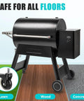 3 Inch Swivel Caster Wheel With Brake Replacement For Pellet Grills HDW302 shown with outdoor grill