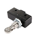 Heavy Duty Panel Mount Roller Plunger Limit Switch With Knockout Screw Terminals And Solid 1No 1Nc Spdt Contacts Ready For Grunt Work Shop Floor Applications Daily, side view showing roller mechanism.