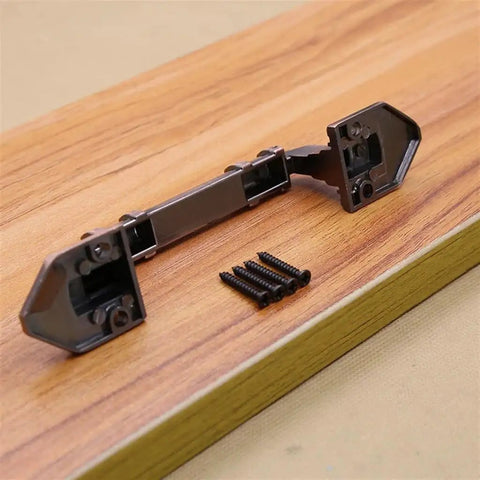 Antique Copper Look Wood Barn Door Handle for Cabinets with screws, aluminum alloy flush mount hardware on wood surface