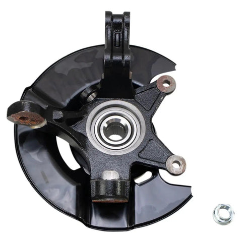 Rugged Front Wheel Bearing And Hub Assembly With Steering Knuckle Pair for 2005 to 2008 Honda Pilot, detailed view of knuckle assembly.