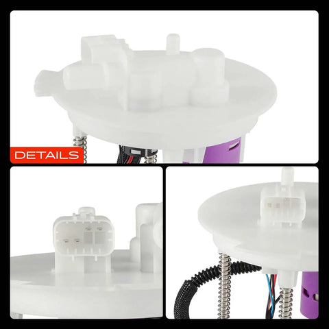 Electric Fuel Pump Module Assembly for Buick Enclave Cadillac XT5 Chevy GMC 3.6L V6 FWD Gas Engine close-up detail with connector.
