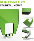 Badass OD5 Plus Green Laser Welding Shield For Handheld Fiber Guns with PMMA plate and metal mount, showcasing design details.