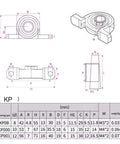 Upgrade Your 3D Printer Build With This Killer Lead Screw Guide Rail Kit Featuring Stainless Steel T10 Rods Up To 1000mm Brass Nuts Bearing Brackets And Flexible Couplings For Smooth Precision Z Axis Movement Today. KP bearing dimensions chart and 3D drawing