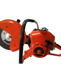 Professional Grade Hardcore Cordless Gas Concrete Saw Cuts Like Crazy For All Day Demolition Grinds And Crushes Steel Marble And Brick Without Breaking A Sweat On The Job Site, showing sharp blade and engine.
