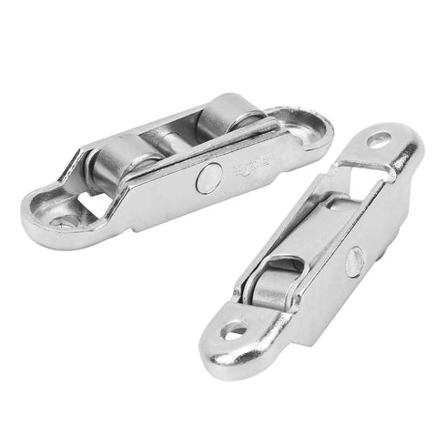 20 Pack Sliding Door And Window Pulleys With Double Flat Rollers 16 mm Width, silver heavy duty steel design for smooth sliding.