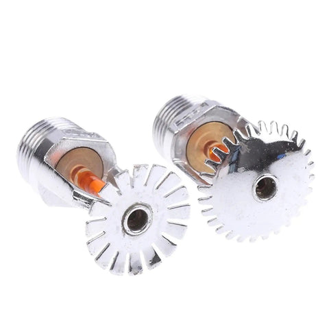 Straight Up Quick Response Fire Sprinkler Head With 57C Trigger Side Hidden Mount and Vertical Downward Spray, chrome finish.