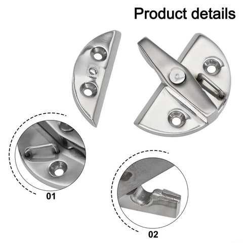 Round Twist Lock Latch 316 Stainless Steel Marine Boat Hardware For Cabin Doors Built Tough with detailed angles.