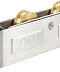 Heavy Duty Window Pulley And Sliding Door Runner Featuring Stainless Steel Core Copper Wheel And Aluminum Alloy Guide Rail Slick Silent Glide Built Like A Tank For High Traffic Home Projects, close-up view of copper wheel.