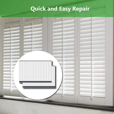 Fixin Your Shutters Now Score This Plantation Shutter Staple Repair Kit With 40 Pieces To Mend Broken Hardware and white window shutters.