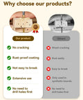 Comparison chart showing benefits of 100 Count 10x5 Deck Screws For Exterior Wood Tan Color Rust Resistant Epoxy Coated