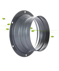 4 Pack 4 Inch Duct Connector Flanges Inlet Fittings Metal Straight Pipe Ventilation Flanges For Heating And Cooling HVAC System
