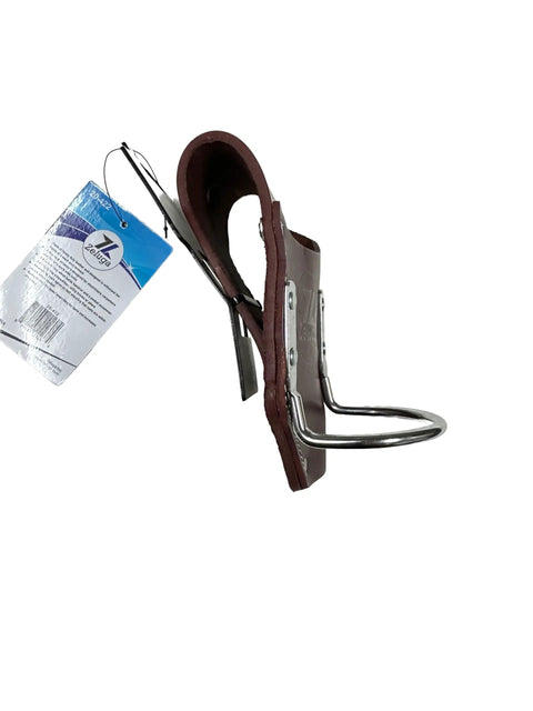 Side view of Two-In-One Leather Tool Holder For Carpenters And Electricians Hammer And Pliers Holster With Belt Loop