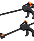 Two Eight Inch Quick Grip Clamps Four Pack Adjustable Wood Clamps For Woodworking Bar Clamps For Furniture Assembly And Light Duty Projects Up To 150 Lbs Clamping Force visible on white background.