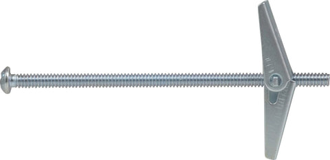 Toggle Bolt Set One Eighth By Two Inch Round Head With Spring Action Wings For Drywall Plaster Tile And Hollow Block 50 Pack