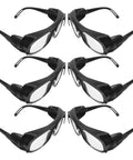 Heavy Duty Flip Up Auto Darkening Welding Goggles Rock Solid Impact Resistant Safety Glasses, six pairs in black design.