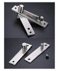 Bulk Pack 20 Sets Stainless Steel Pivot Hinges Heavy Duty Rotating Shaft for Rustic Wood Doors and Murphy Beds Hidden Gate Hardware Rock Solid no wobble hinges with shiny silver finish.