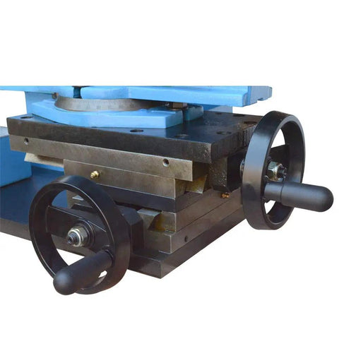 Close-up of V block rotary vise on Heavy Duty 1.5 HP Electric Pipe Notcher With V Block Rotary Vise For Copper Steel Tubing.