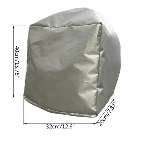 Heavy Duty EV Charger Cover Keeps The Rain And Bad Weather At Bay With Built Tough Oxford Cloth Weatherproof Shell For Outdoor Wall Connector Housing Gear On Your Ride, silver, 40cm high, 32cm wide, 20cm deep.
