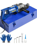 Beast Automatic Hydraulic Rebar Cutter With 900W Copper Coil Motor on blue box, includes gloves, wrench, lubricating oil.