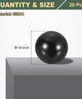 20 Pack 6Mm Silicon Nitride Ceramic Bearing Balls G10 Grade Precision Roller Parts For Heavy Duty Automotive And Robotics Builds With Badass Precision And Tough As Nails Durability, showing one black ceramic ball on a light background.
