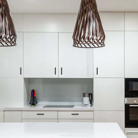 Slick Matte Black Cabinet Pulls And Handles 30 Pack For Kitchen Drawers And Cupboards With Tight Four Inch Center Spacing And Heavy Duty Zinc Hardware For A Next Level Home Refresh on modern cabinets.