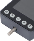 Close-up of Badass Digital Force Meter With Large High Definition Color Screen And Dual Newton Pound Readout, buttons visible.