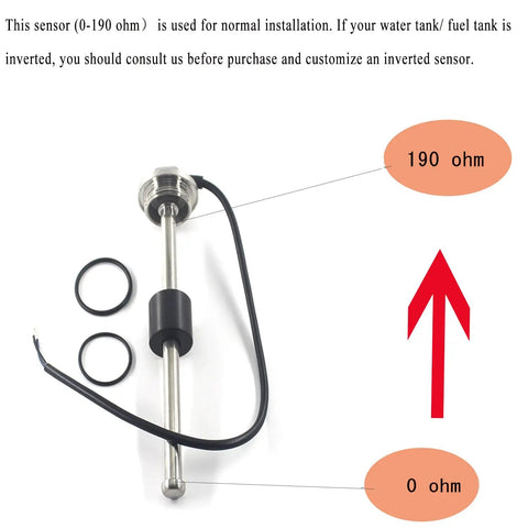 Heavy Duty Marine Fuel Sending Unit With Twist In Bsp Threads For Easy Boat And Truck Level Checks 0 To 190 Ohm Sensor with O-rings